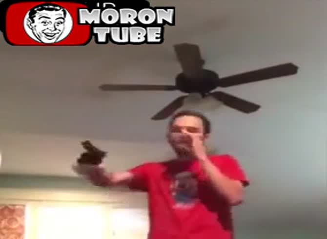 Video :This large moron could have murdered someone with his gun if he had wanted to believe he was a gangster